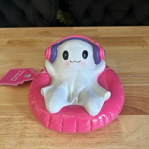 SUMMERWEEN Ghost on a Pink Float with Headphones Halloween NEW RELEASE
